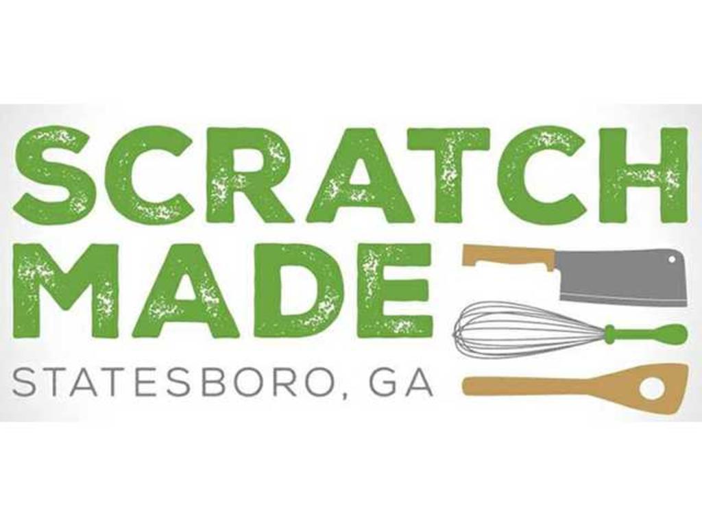 Scratch Made Catering logo with kitchen tools